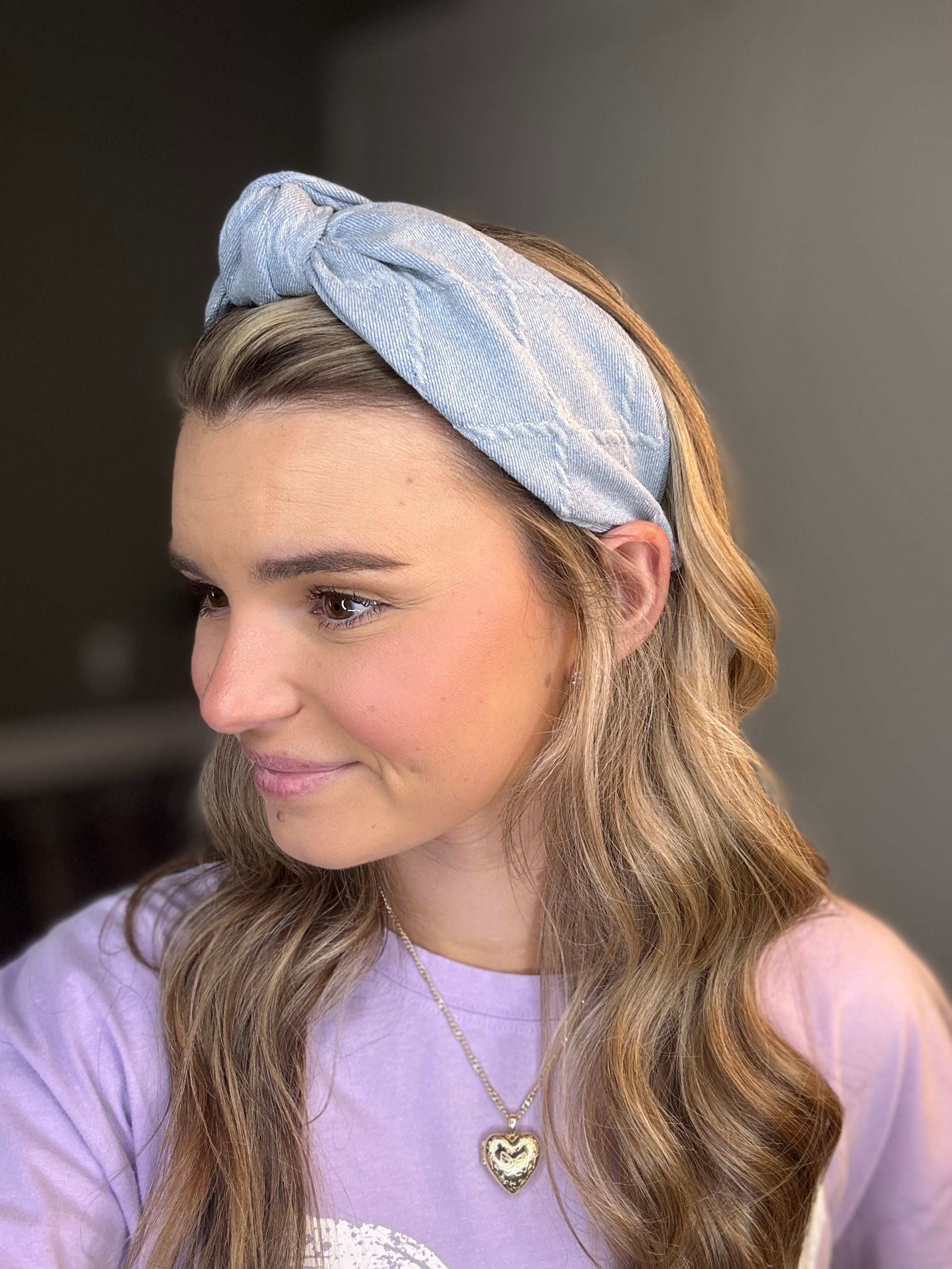 Denim Knot Headband