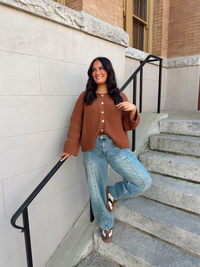 Cinnamon Spice Button Down Sweater