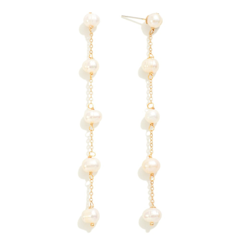 Pearl Chain Earrings
