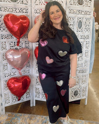 Sequin Heart Set *FINAL SALE*