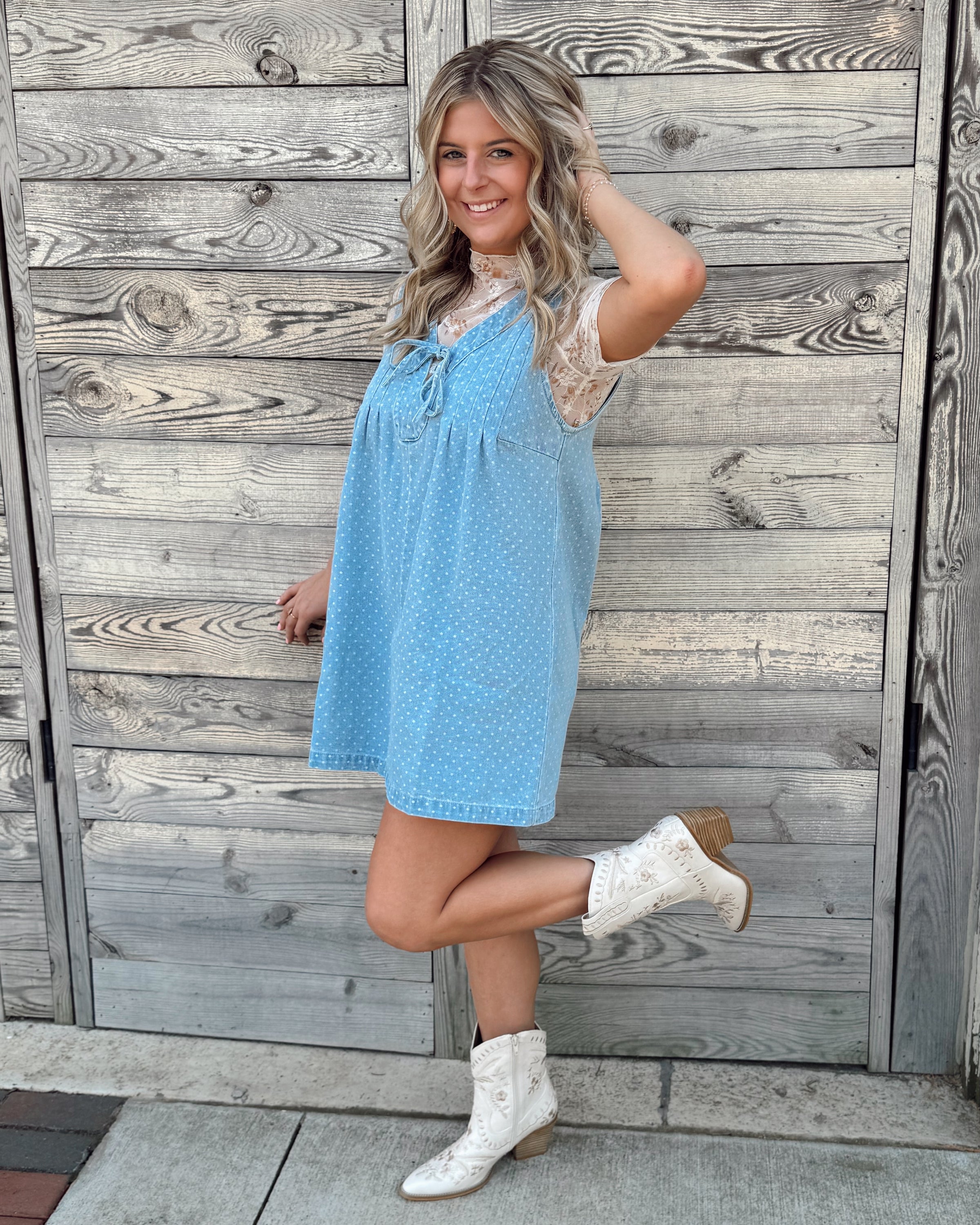 Denim And Diamonds Mini Dress*FINAL SALE*