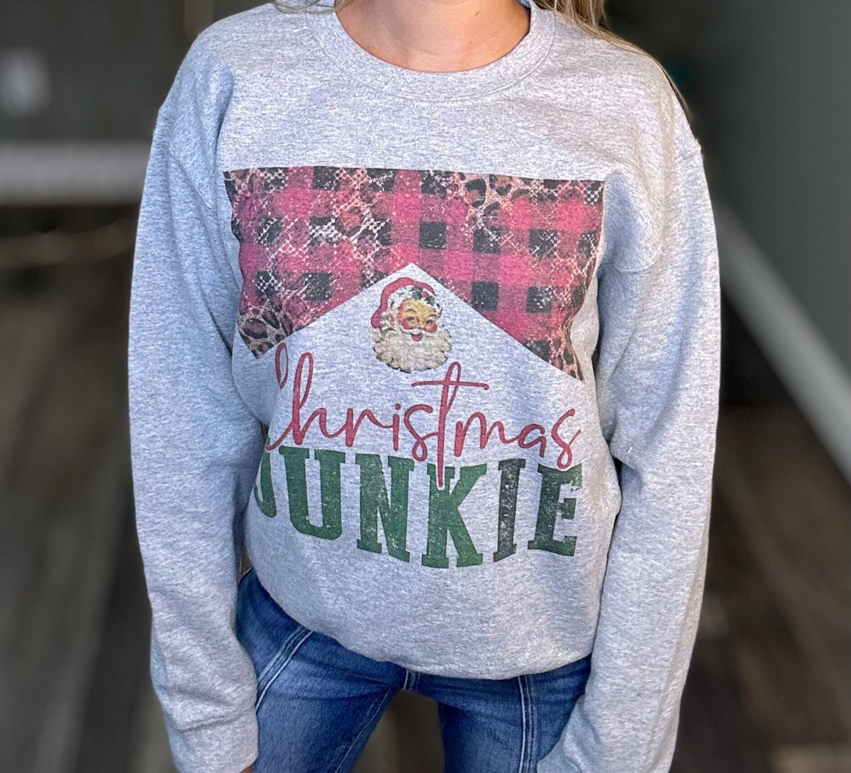Christmas Junkie Crew Neck Sweatshirt *Final Sale*