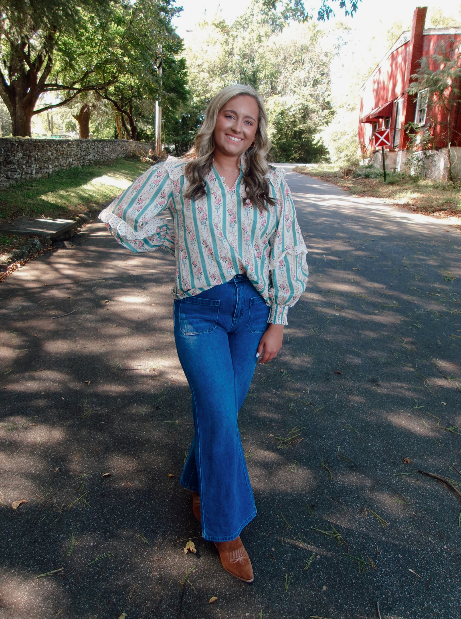 floral top, floral fall top, long sleeve top, peplum top, v neck top, fall top