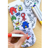 kids socks/ drawing socks/ crafts for kids/ fun