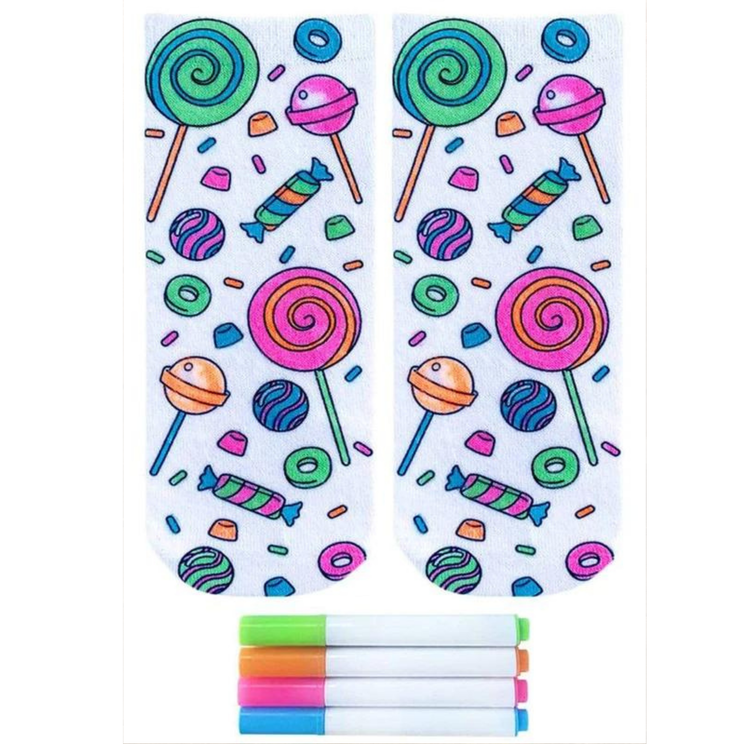 kids socks/ drawing socks/ crafts for kids/ fun