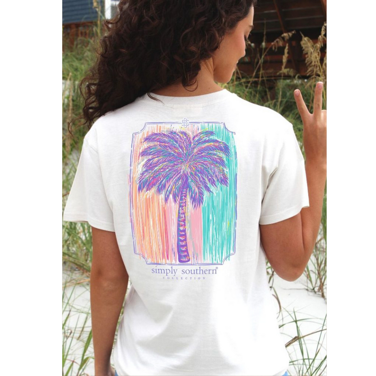 Simply Southern Pastel Palm Paradise Graphic Tee