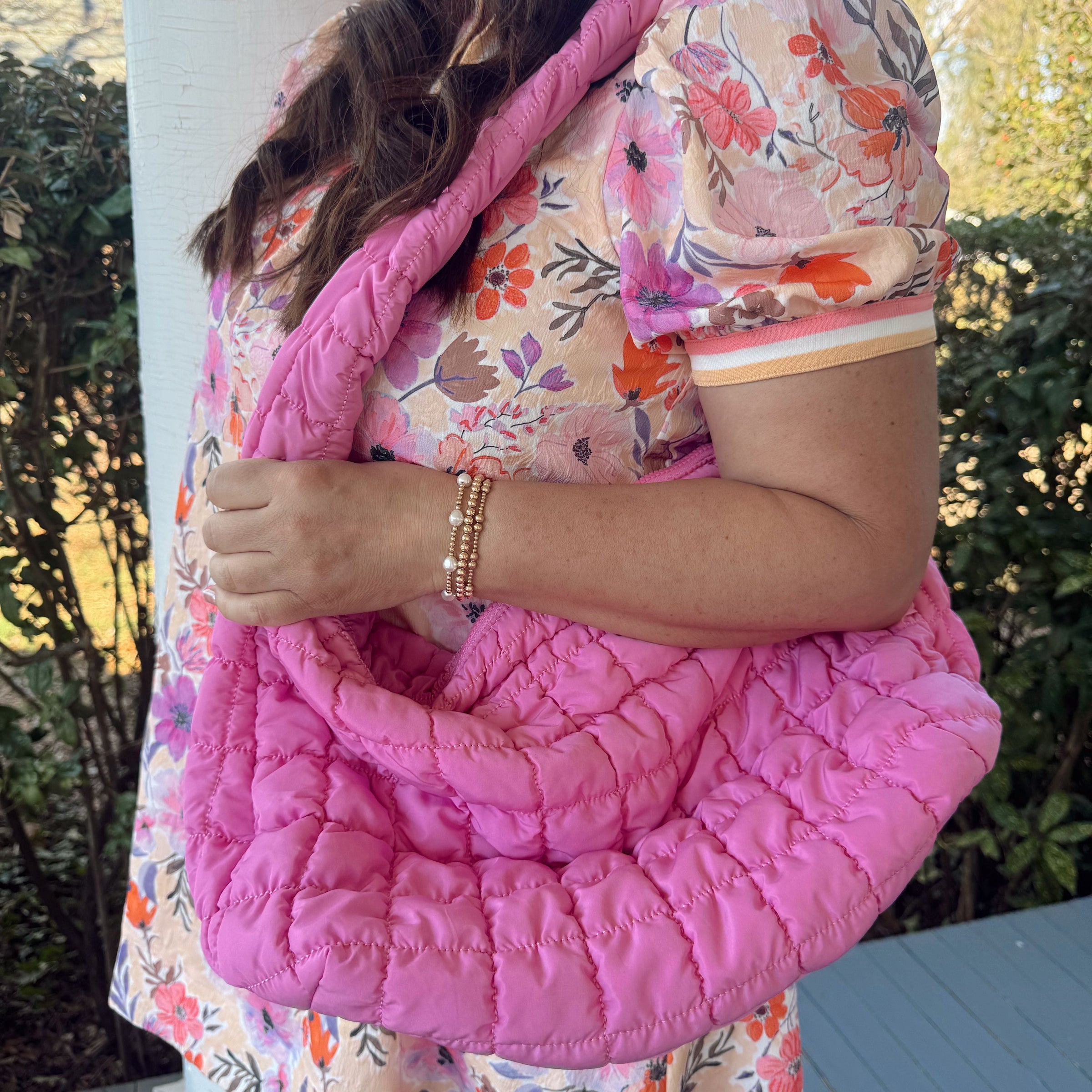 Bubble Gum Puffer Bag*FINAL SALE