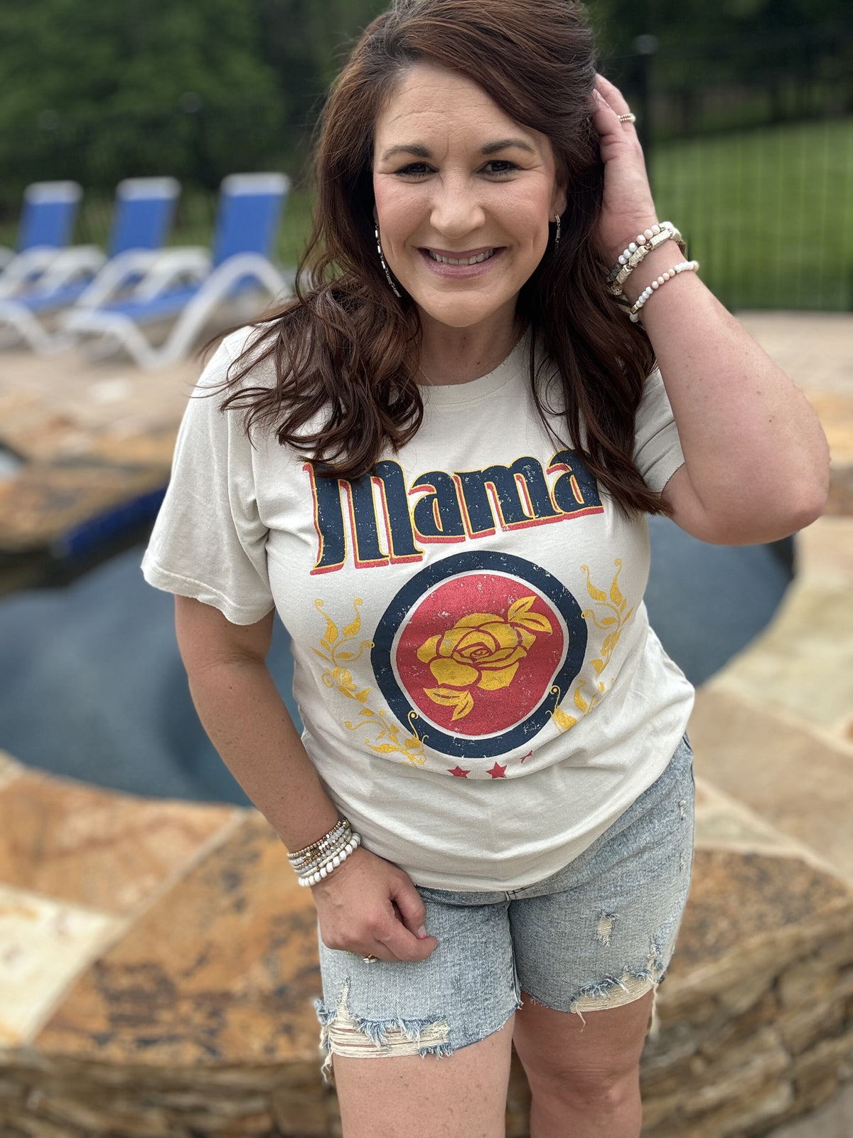 Mama Vintage Rose Zutter Graphic Tee