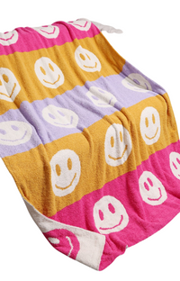 smileys/multi colored/blanket/ cozy