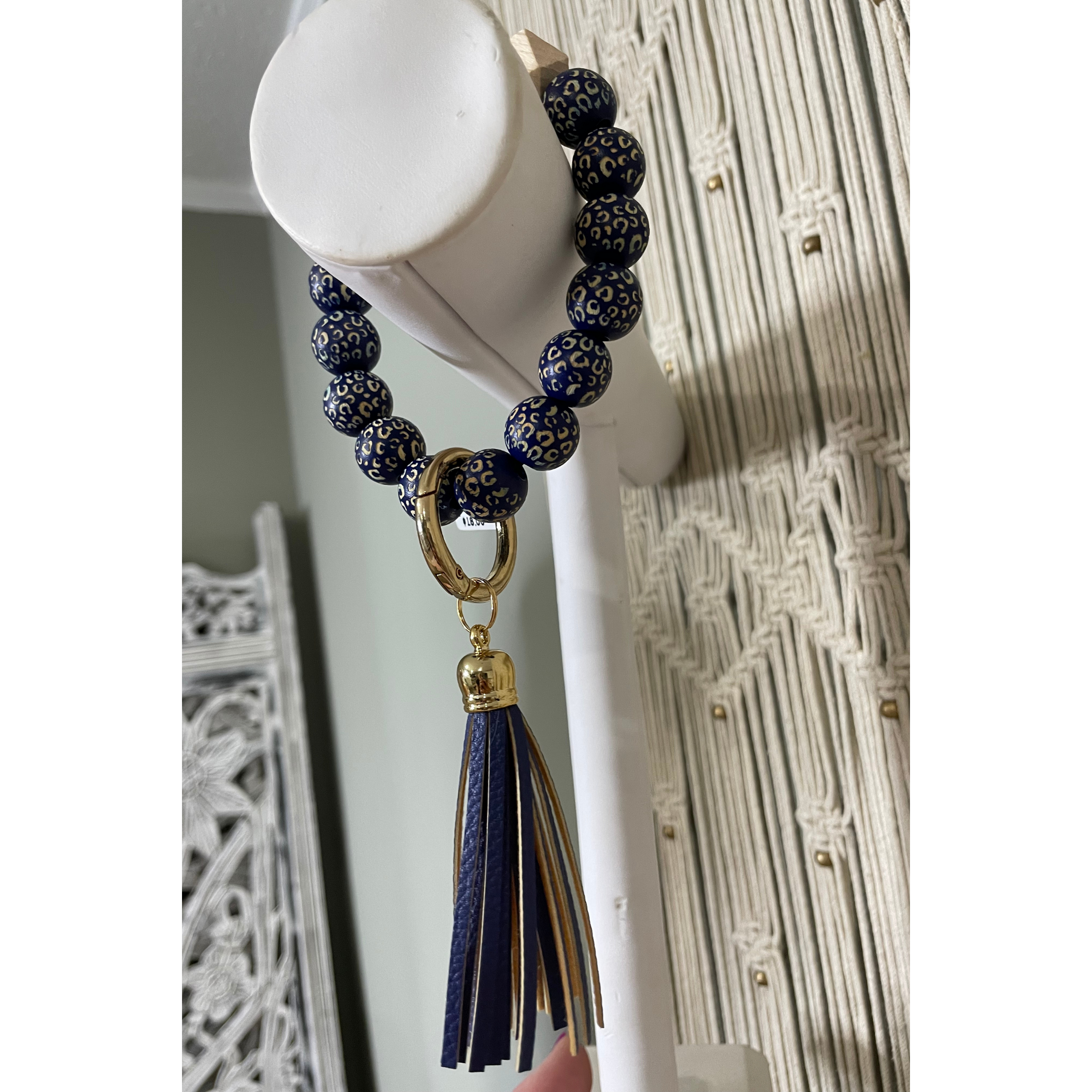 Navy Blue Key Ring