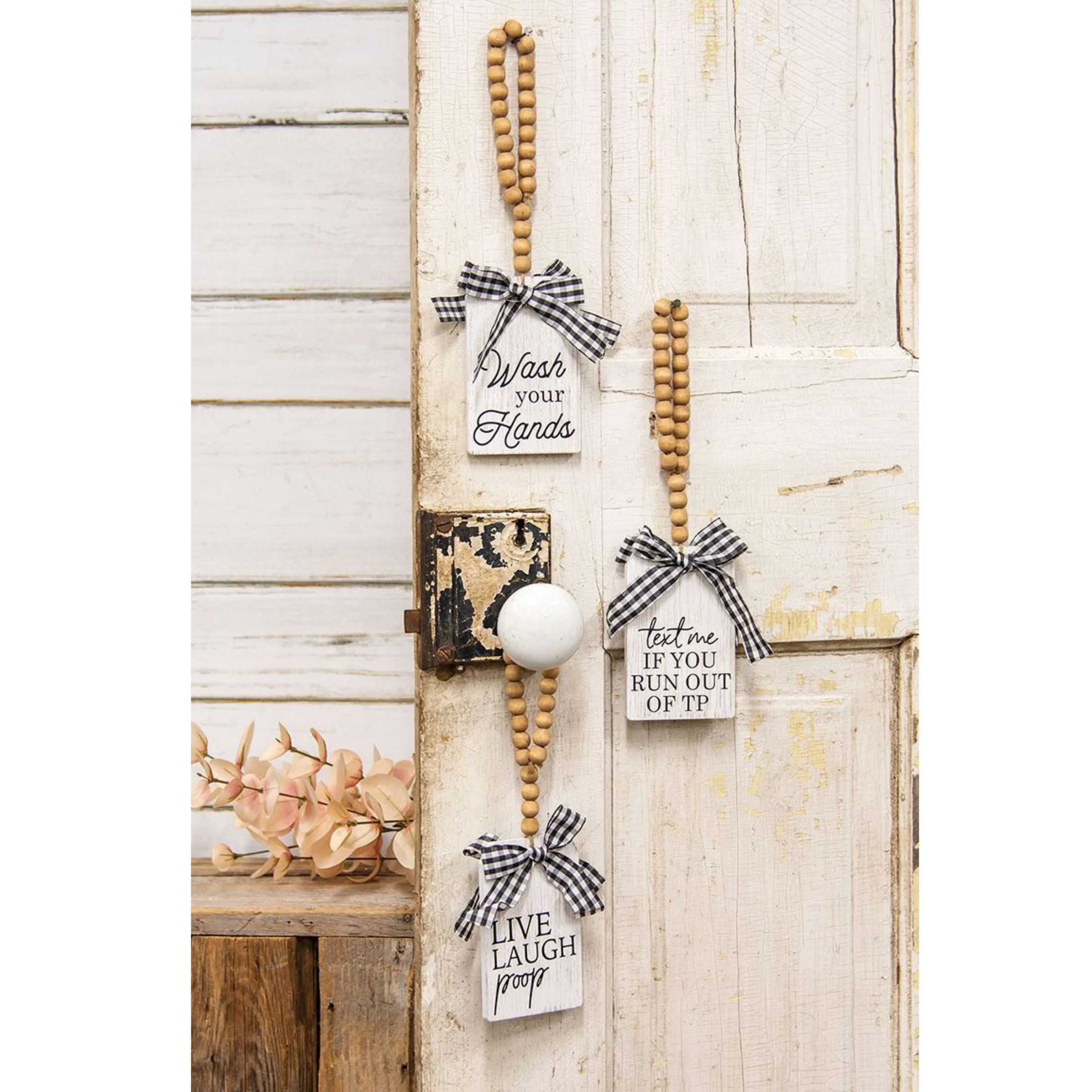 Live Love Laugh Poop Door Ornament