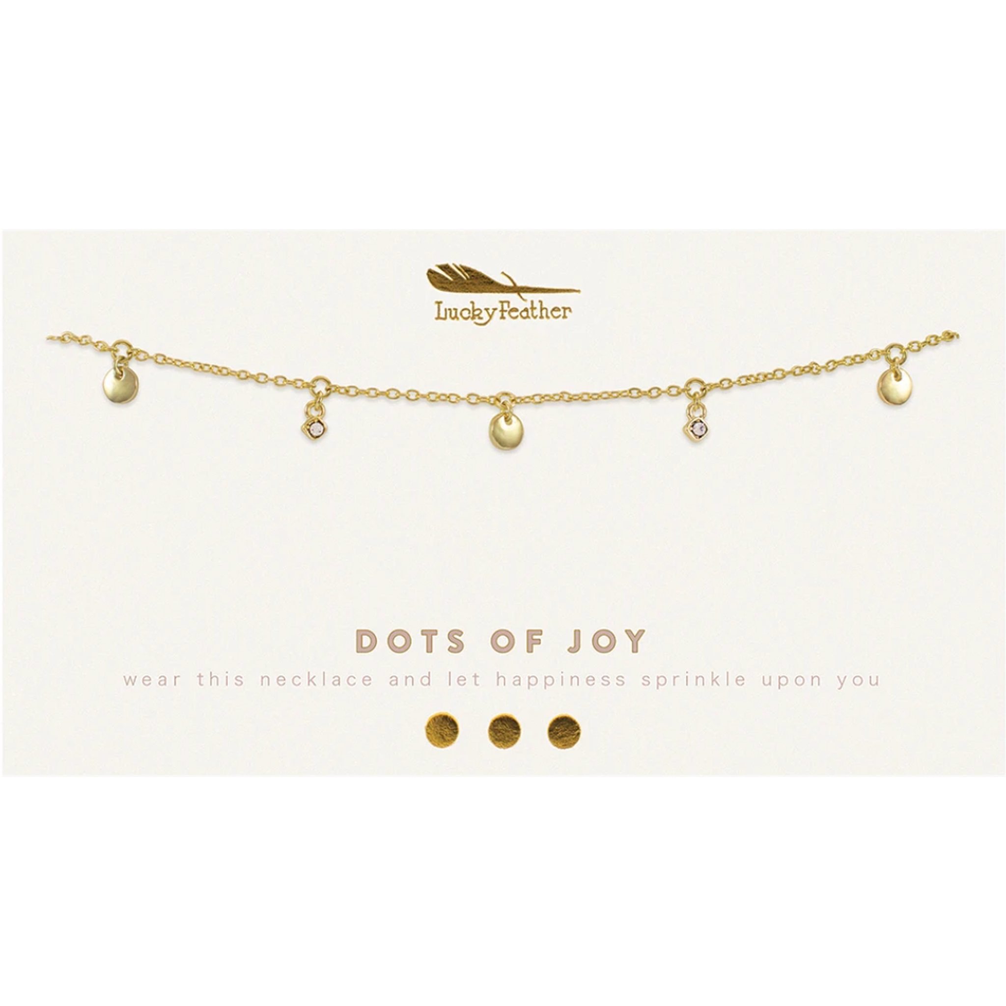 Gold Dangle Necklace - Dots of Joy