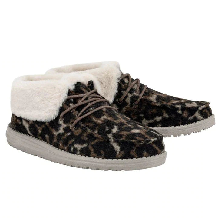 Hey Dude Britt Abstract Tan Leopard *Final Sale*
