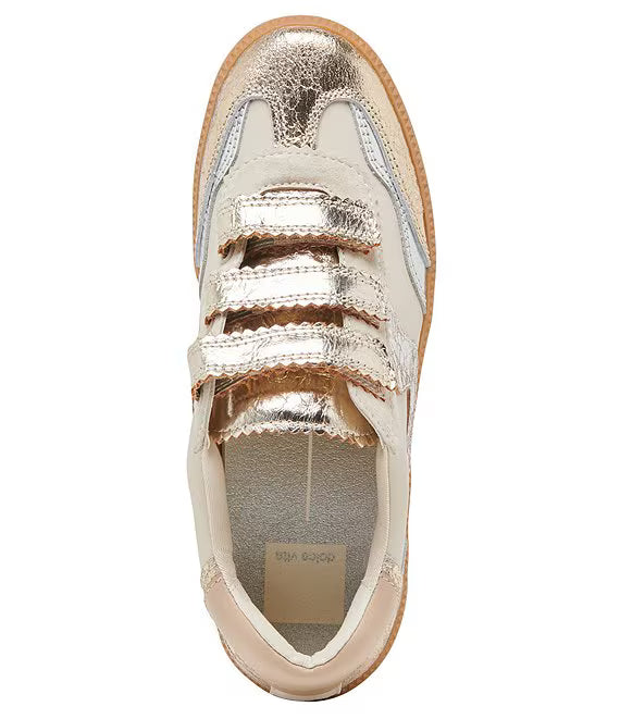 Notice Velcro Metallic Leather Sneakers by Dolce Vita