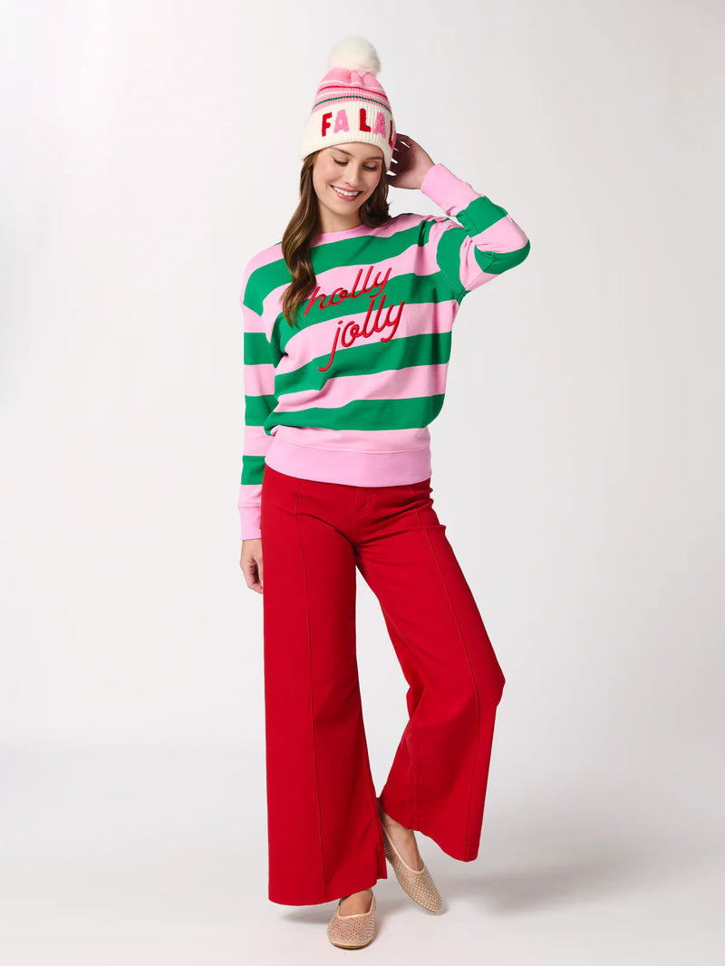 Holly Jolly Striped Classic Sweatshirt