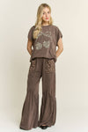 Mineral Washed Leopard Animal Cherry Graphic