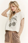 Mineral Washed Leopard Animal Cherry Graphic