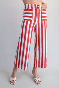 Striped Straight Leg Pants