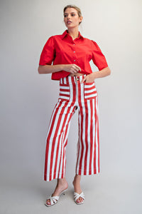 Striped Straight Leg Pants