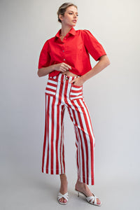 Striped Straight Leg Pants