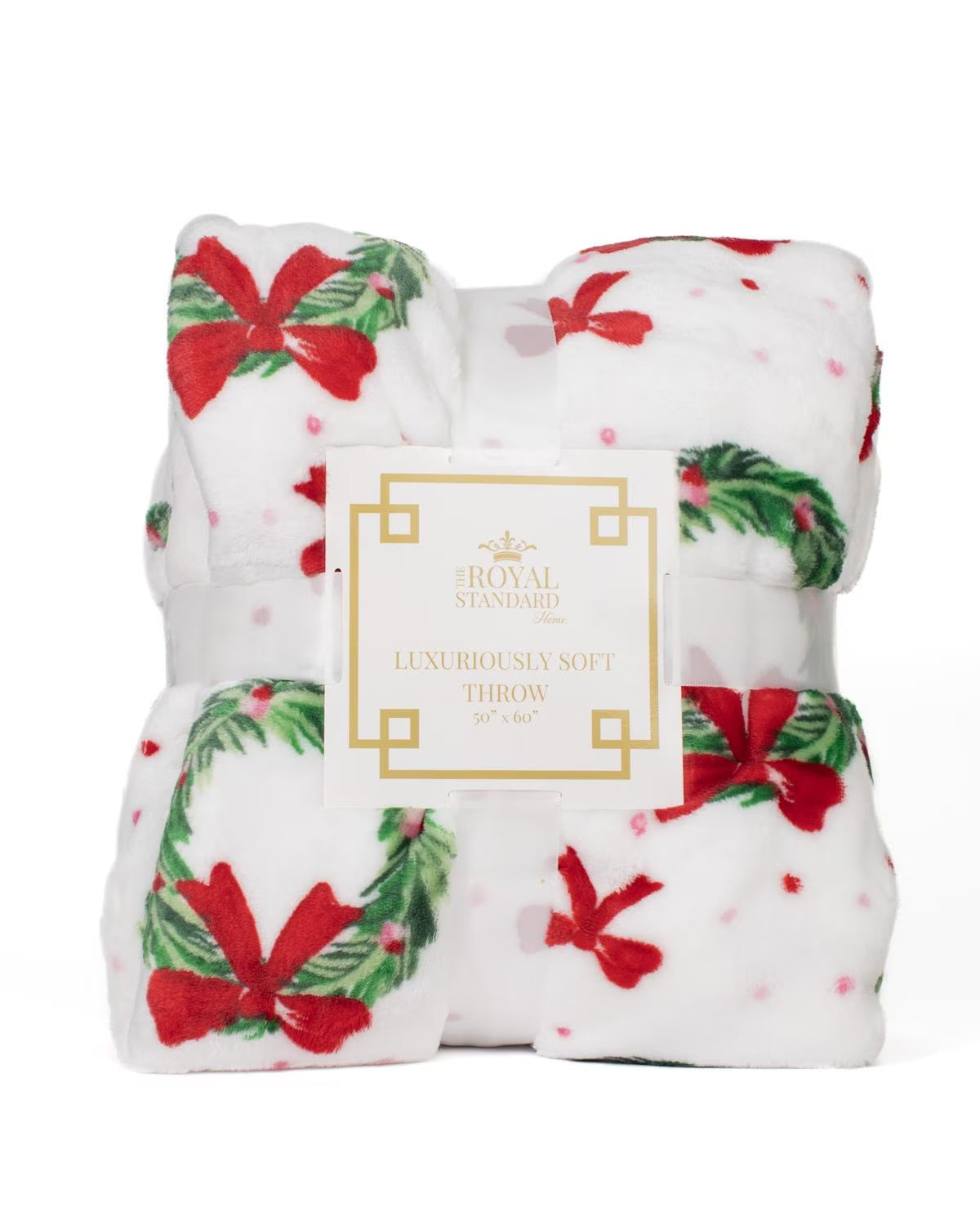 Clara Wreath Throw Red/Green - 50x60