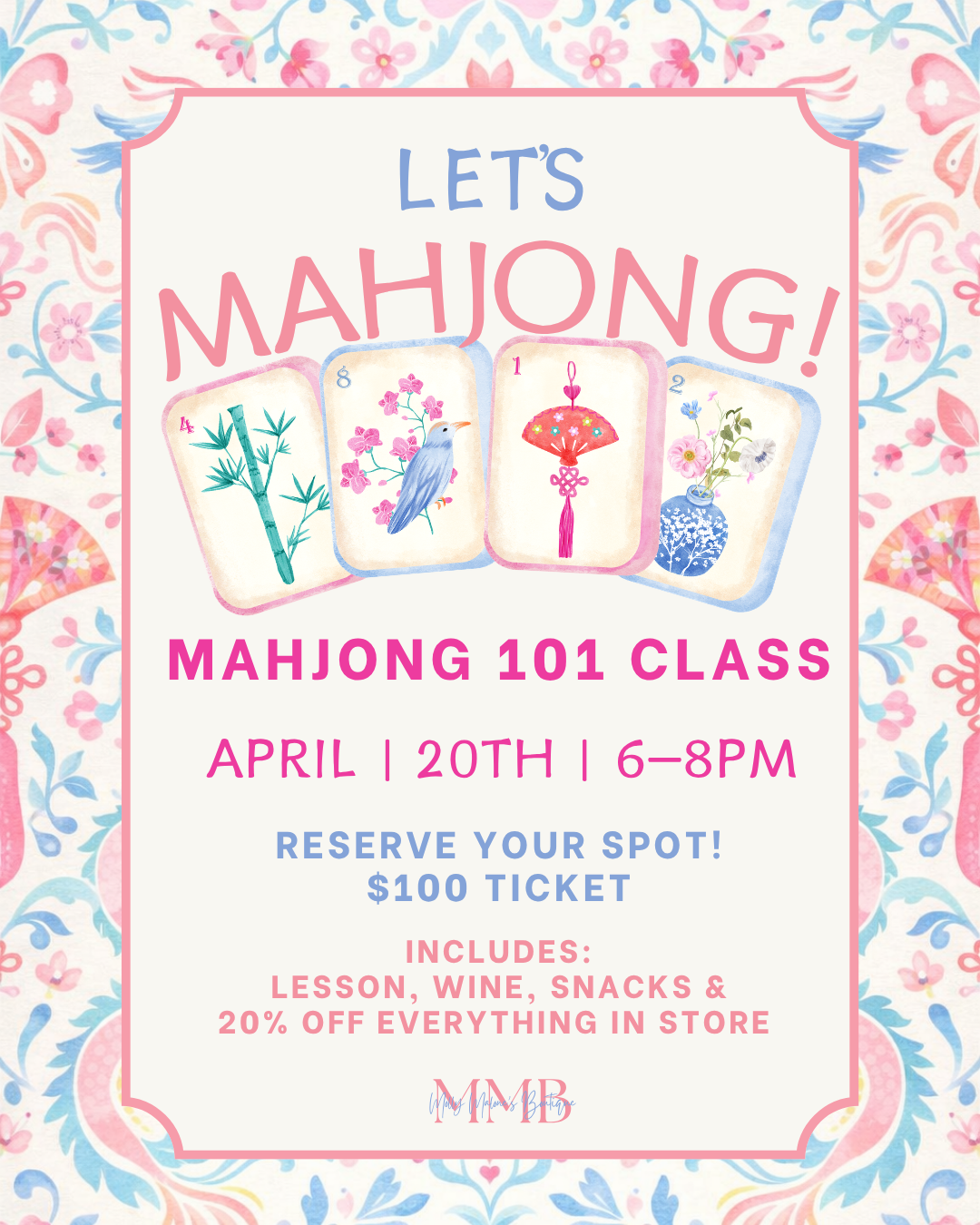 Mahjong 101 lessons