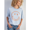 Mineral Washed Smiley Face Tee