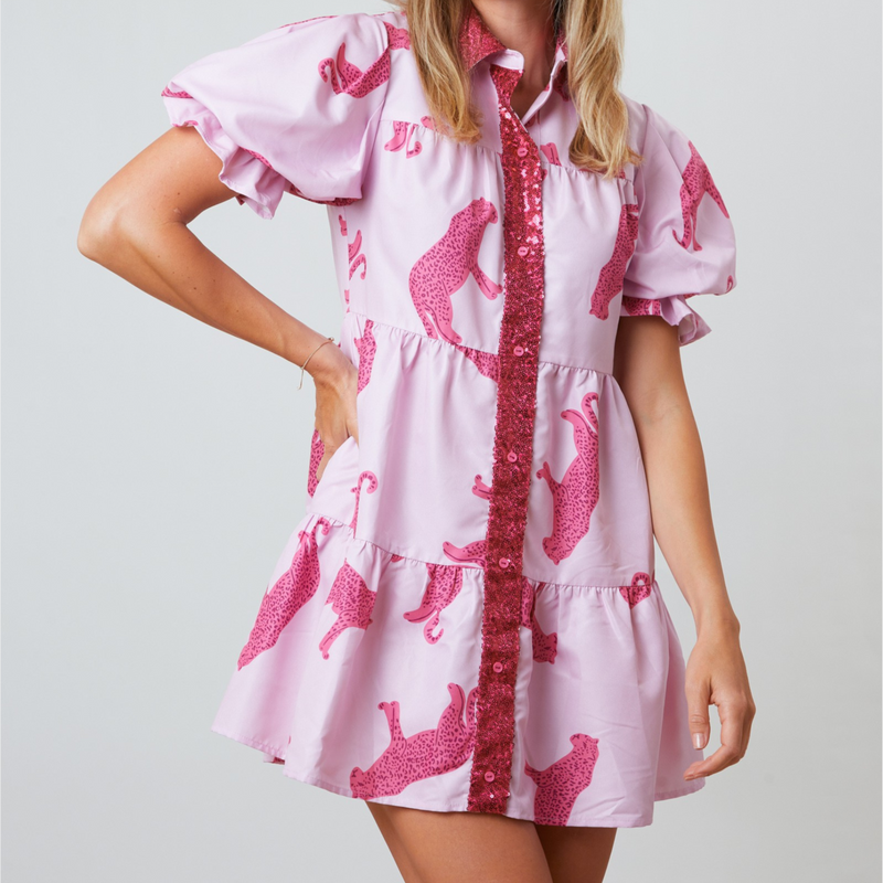 Pink Cheetah Dress *FINAL SALE* – Molly Malone's Boutique