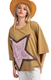 fall/ patchwork star/ top