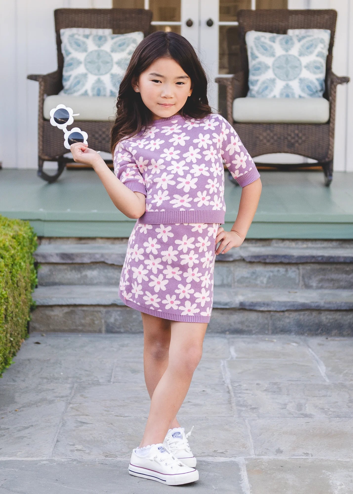 Girls Twiggy Floral Top by Finding Foxtale