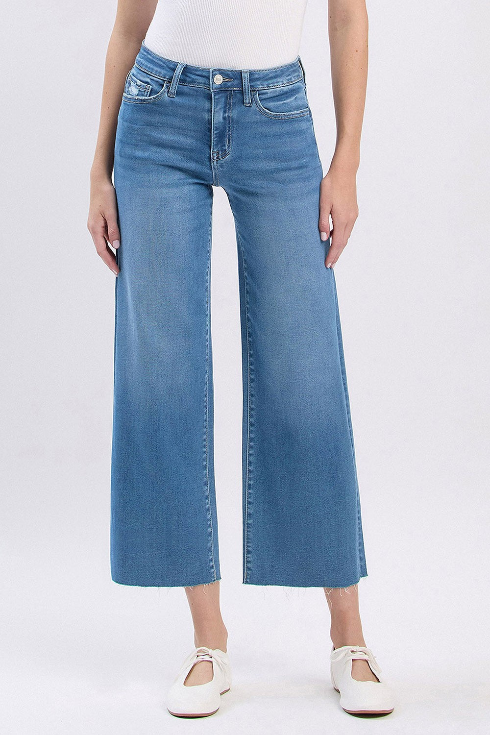 Blue Skies Crop Jeans by Vervet