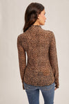 Animal Print Mesh Top