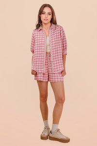 No Ordinary Checkered Short Set
