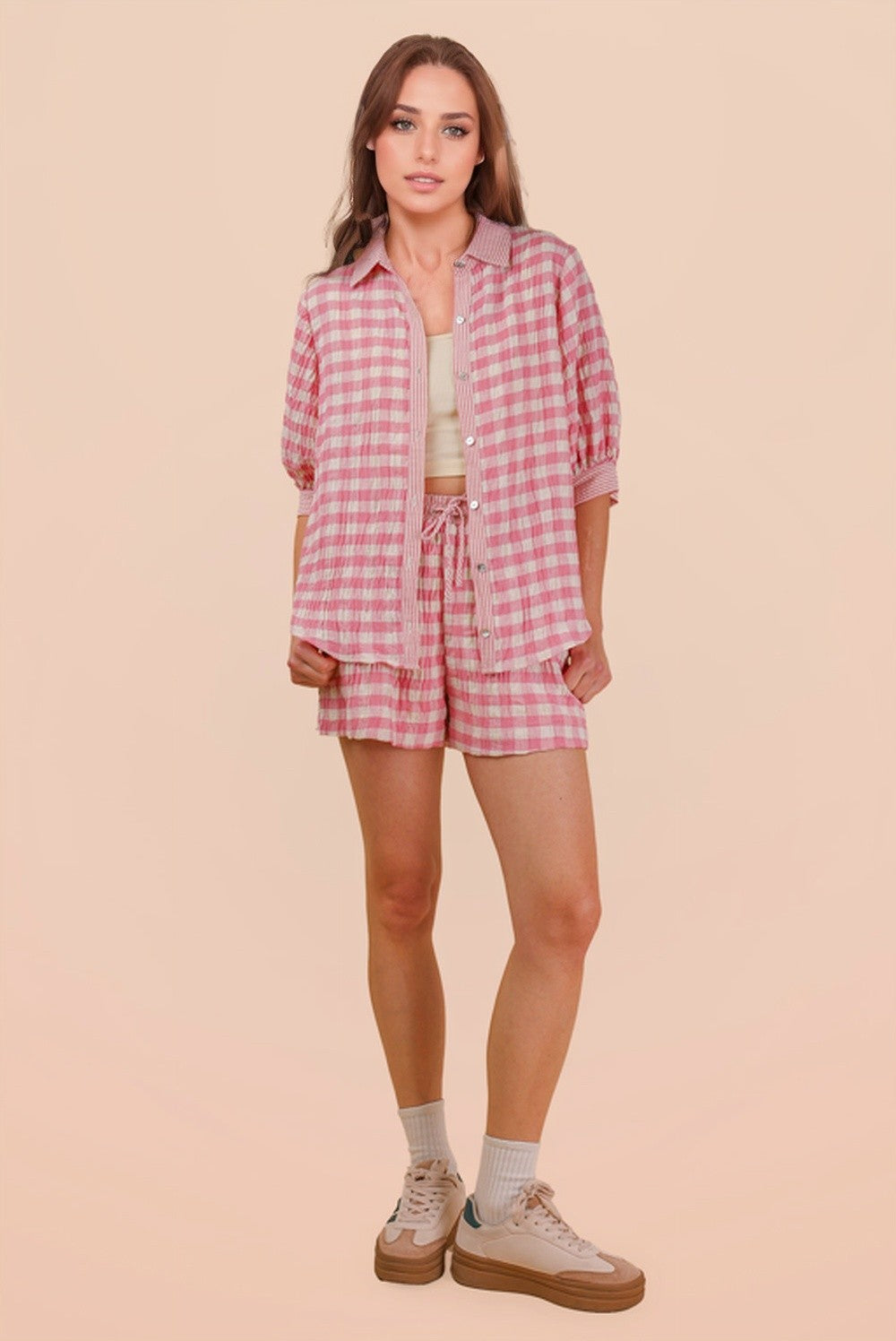 No Ordinary Checkered Short Set