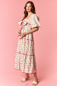 True Hearts Midi Dress by Peach Love