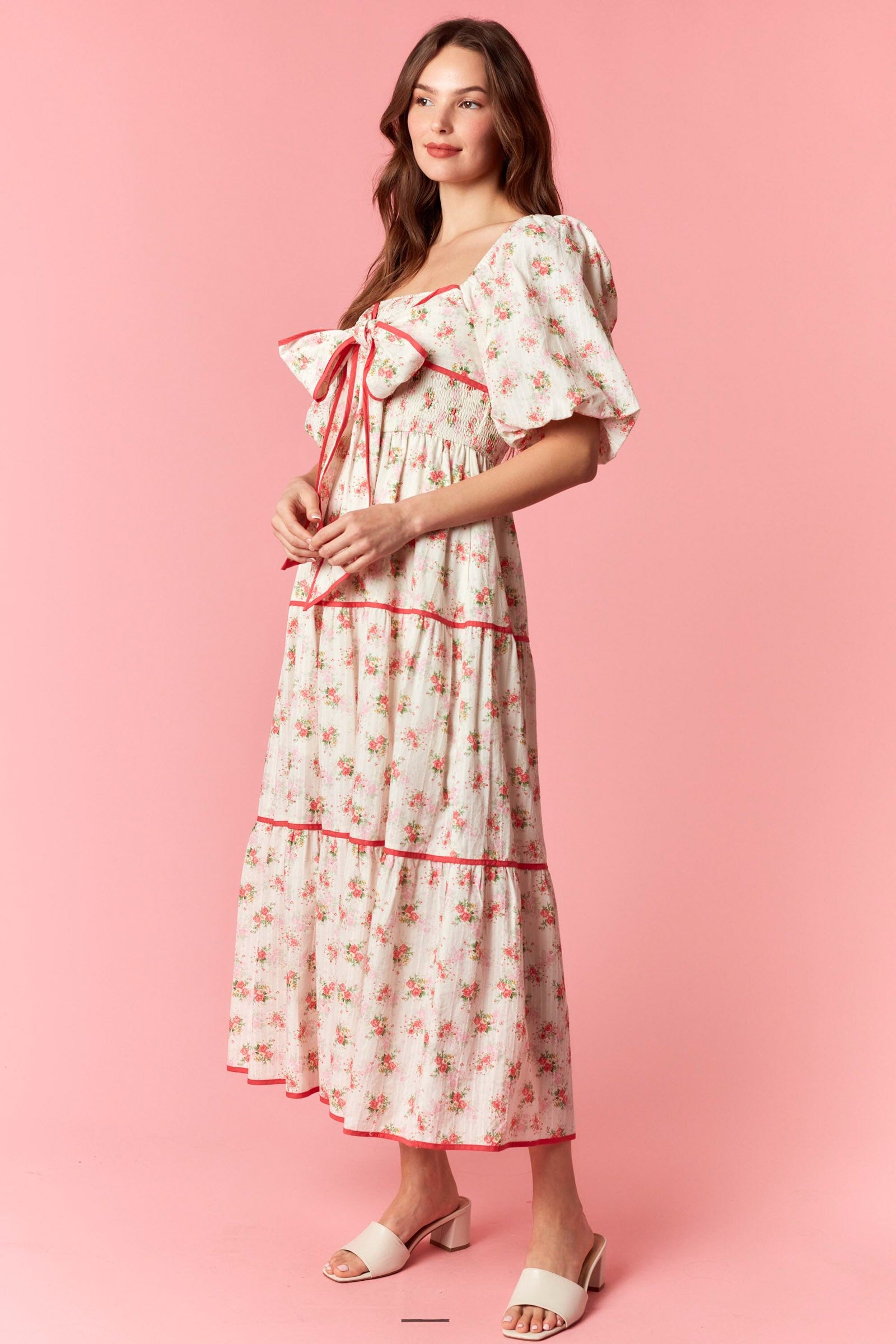 True Hearts Midi Dress by Peach Love