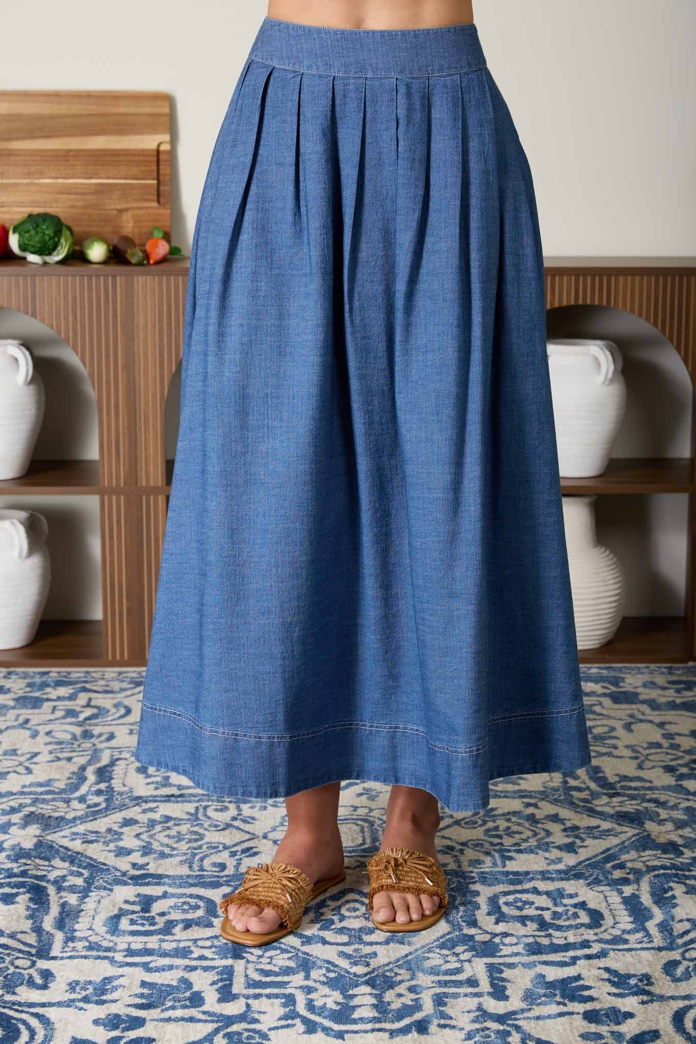 Denim Days Midi Skirt
