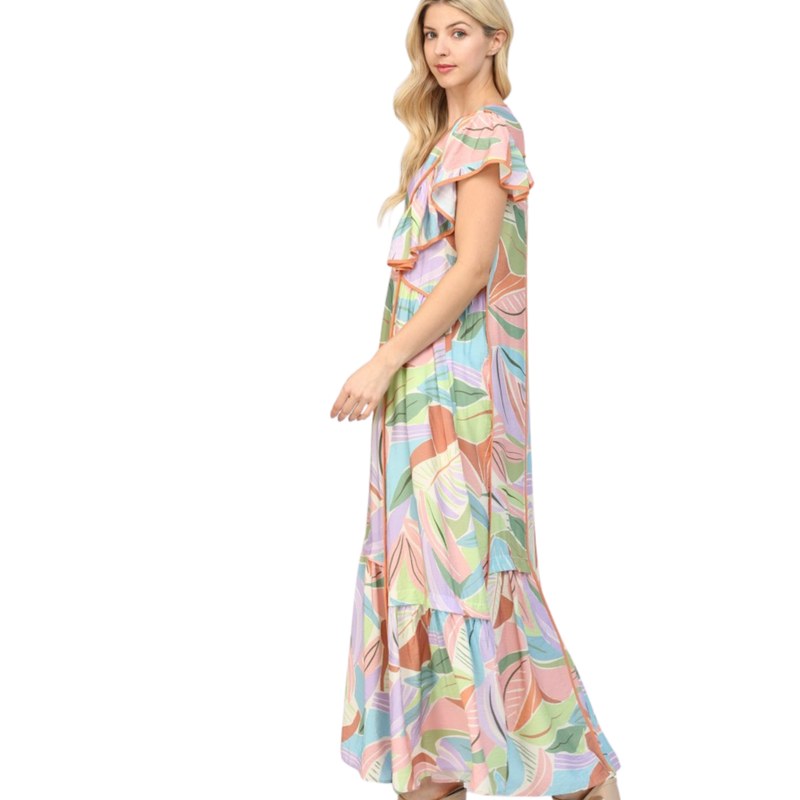 Tropical Escape Maxi Dress *Final Sale M Tropical Escape Maxi Dress *Final Sale M
