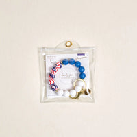 Hands Free Keychain Wristlet Americana