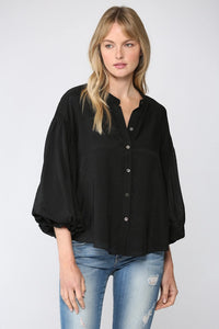Puff Sleeve Button Down Shirt