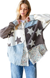 Washed Star Patchwork Top  