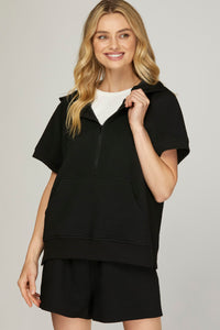 Is It or Isn't It Half Zip Hoodie (Top Only)