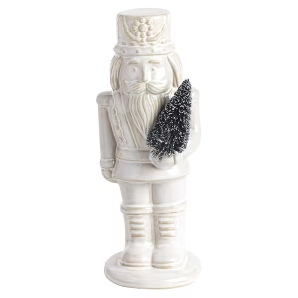 Mudpie White Ceramic Nutcracker