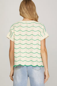 Waves By Beach Sweater Top