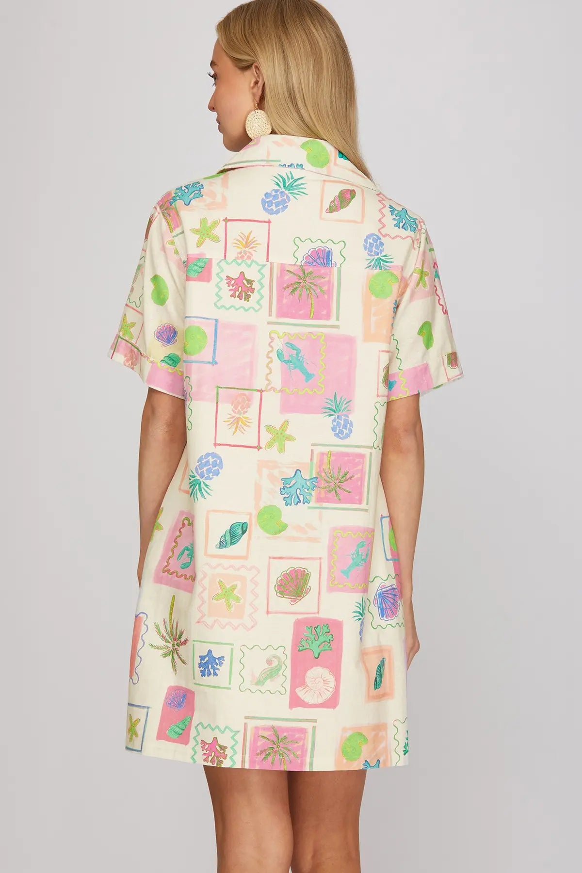 Paradise Postmark Shirt Dress