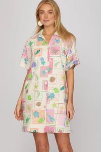 Paradise Postmark Shirt Dress