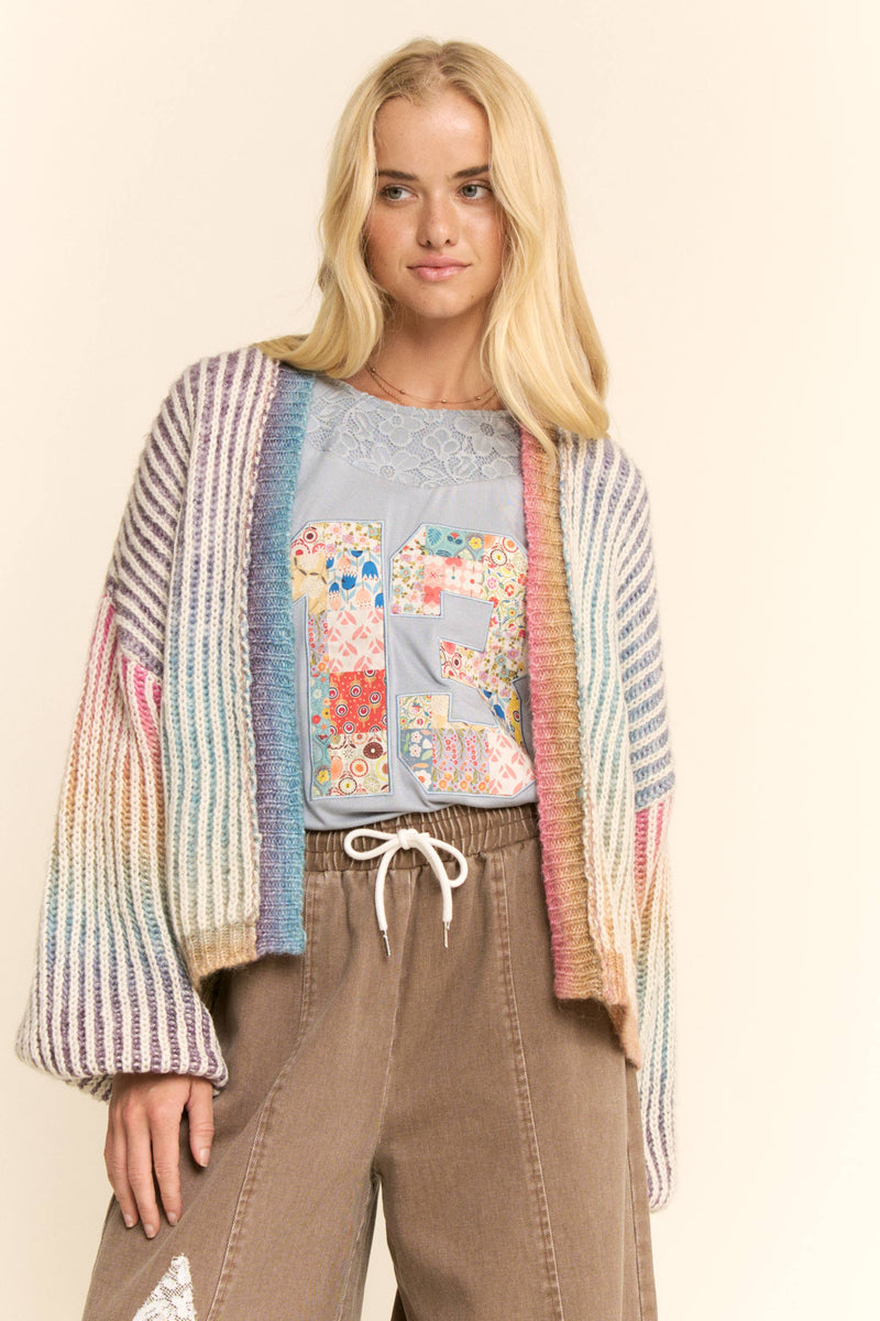 Rainbow Stripe Cardigan
