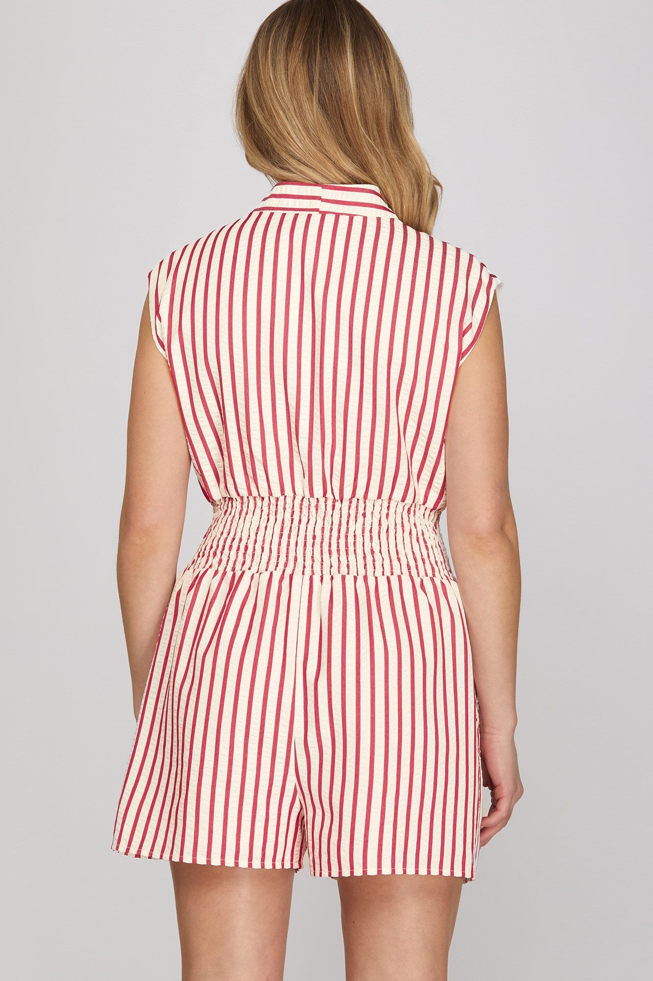 Red White Romper