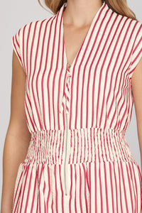 Red White Romper