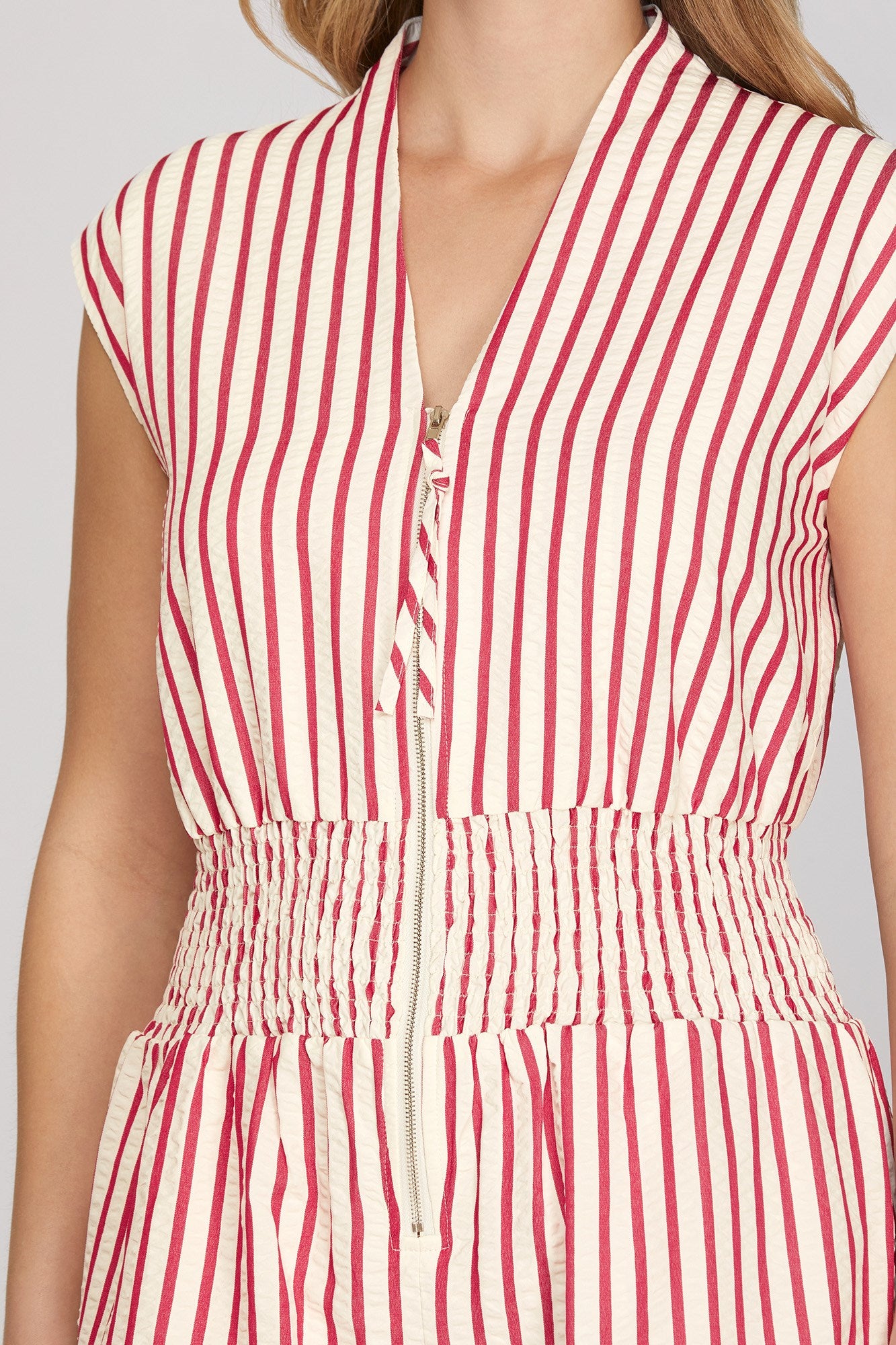 Red White Romper